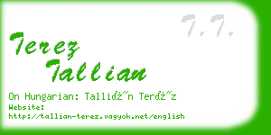 terez tallian business card